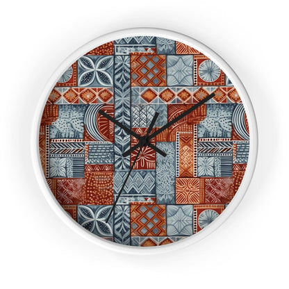 Pacific Islands Tapa Cloth Wall Clock - The Global Wanderer