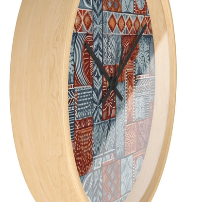 Pacific Islands Tapa Cloth Wall Clock - The Global Wanderer