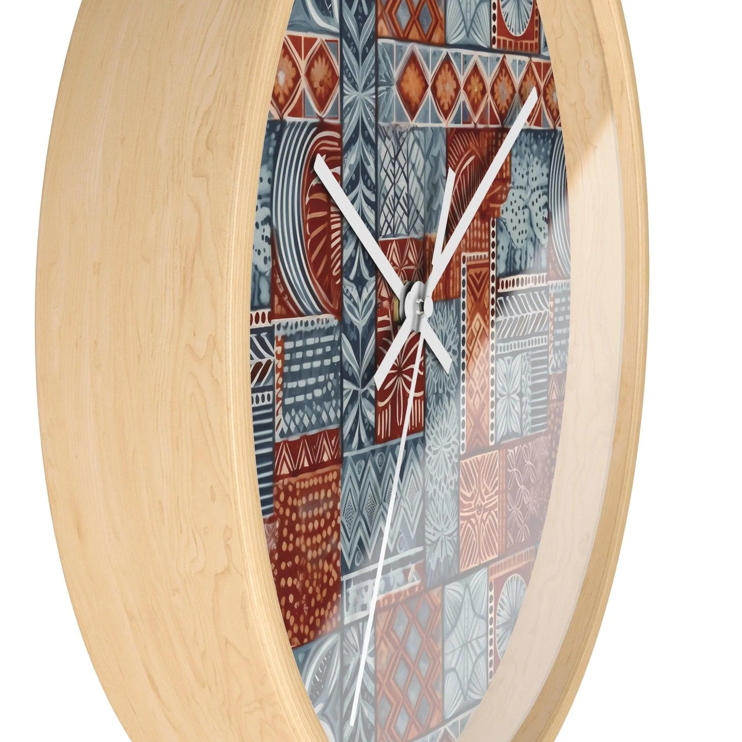 Pacific Islands Tapa Cloth Wall Clock - The Global Wanderer