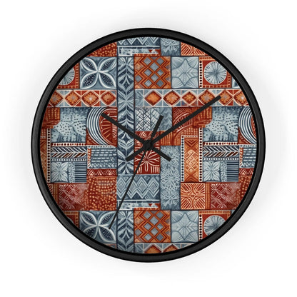 Pacific Islands Tapa Cloth Wall Clock - The Global Wanderer