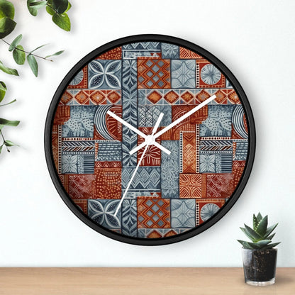 Pacific Islands Tapa Cloth Wall Clock - The Global Wanderer