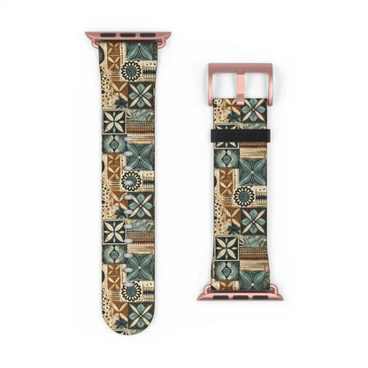 Pacific Islands Tapa Cloth Watch Band - The Global Wanderer