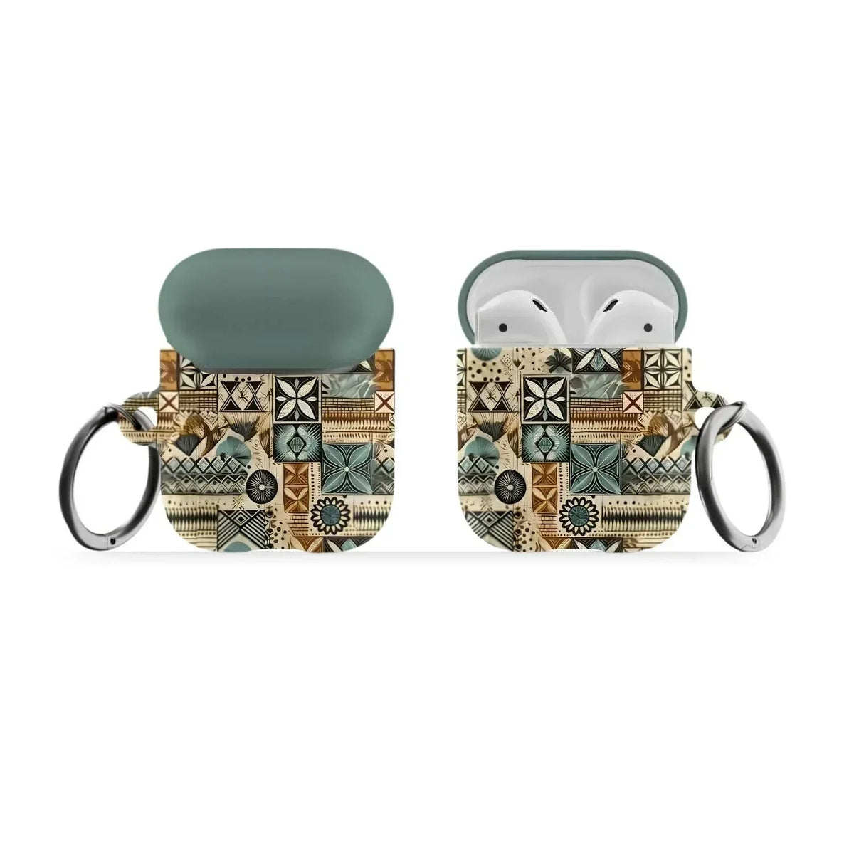 Palm Shadow Tapa Cloth AirPods Case - The Global Wanderer