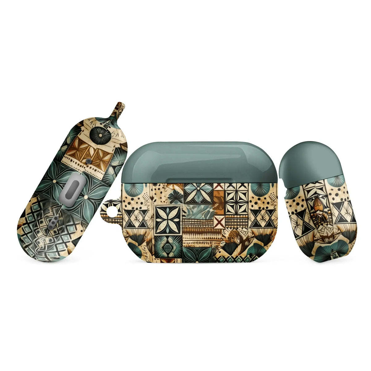 Palm Shadow Tapa Cloth AirPods Pro 2 Case - The Global Wanderer