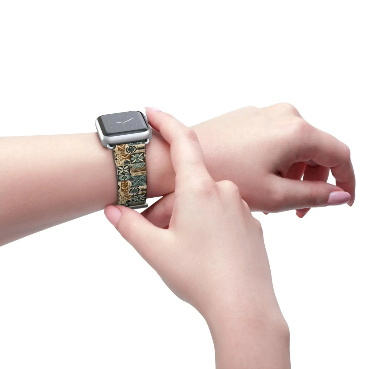 Palm Shadow Tapa Cloth Apple Watch Band - The Global Wanderer