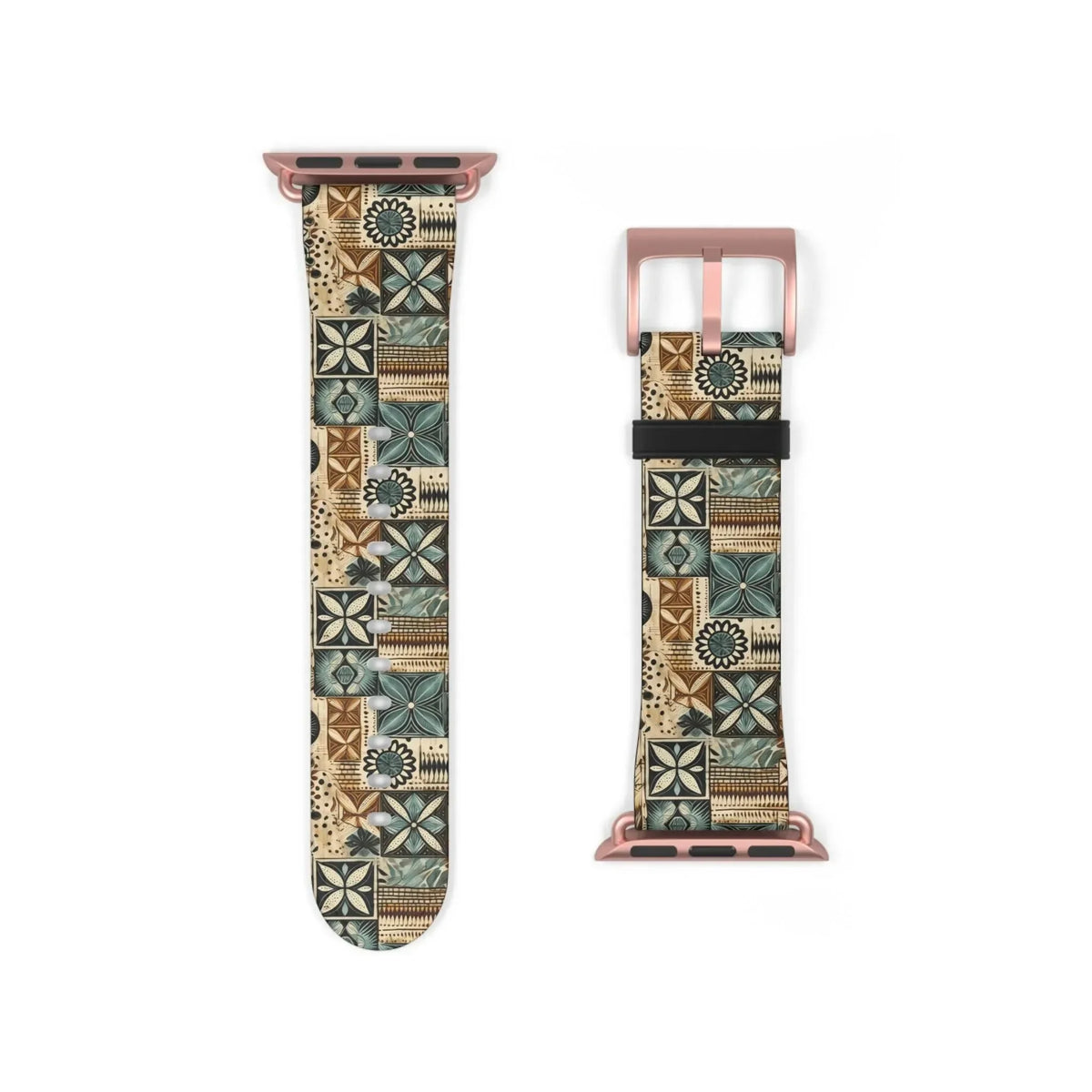 Palm Shadow Tapa Cloth Apple Watch Band - The Global Wanderer