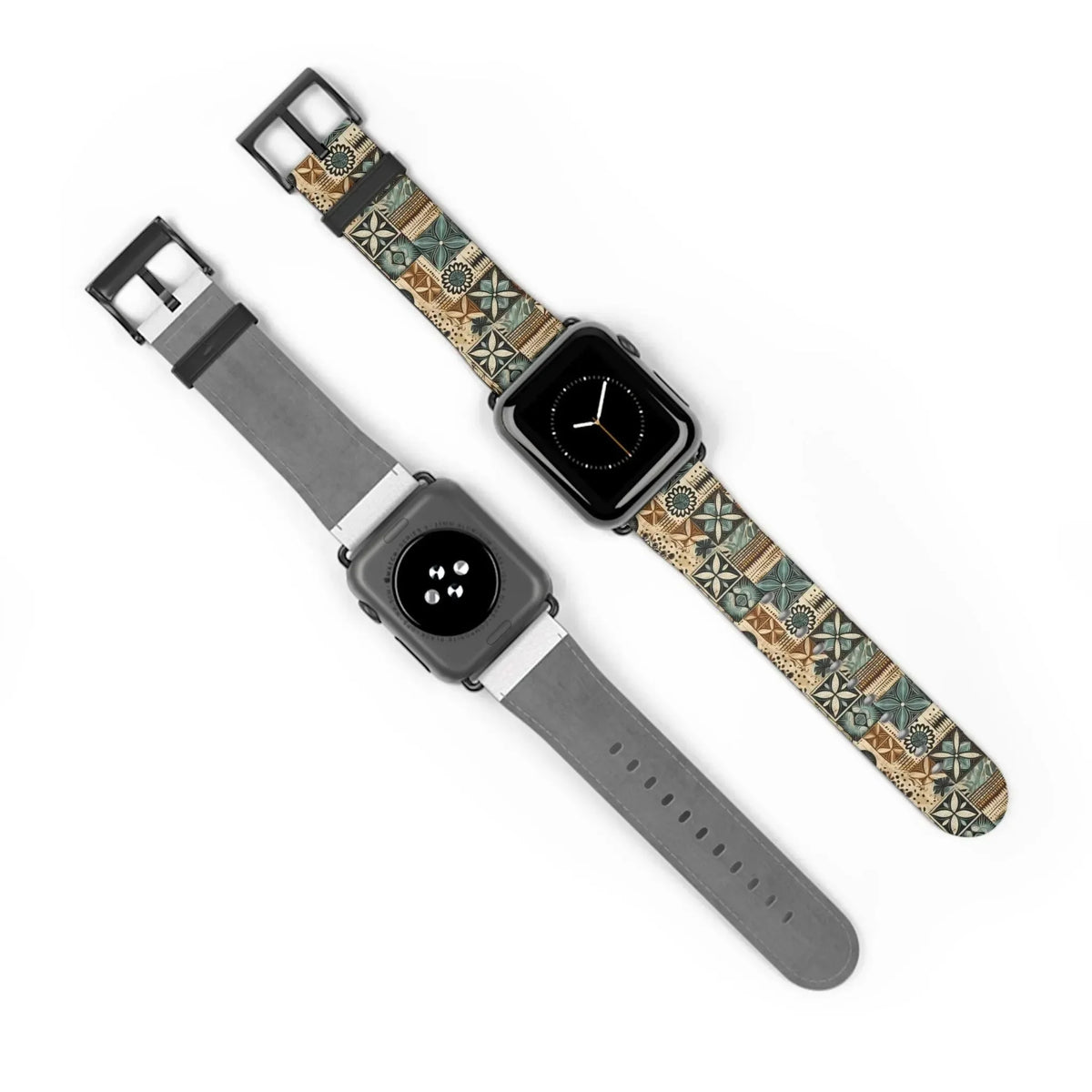Palm Shadow Tapa Cloth Apple Watch Band - The Global Wanderer