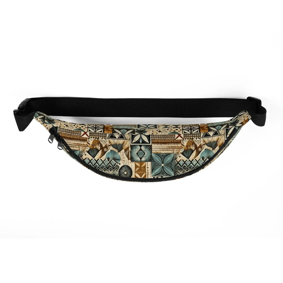 Palm Shadow Tapa Cloth Fanny Pack - The Global Wanderer