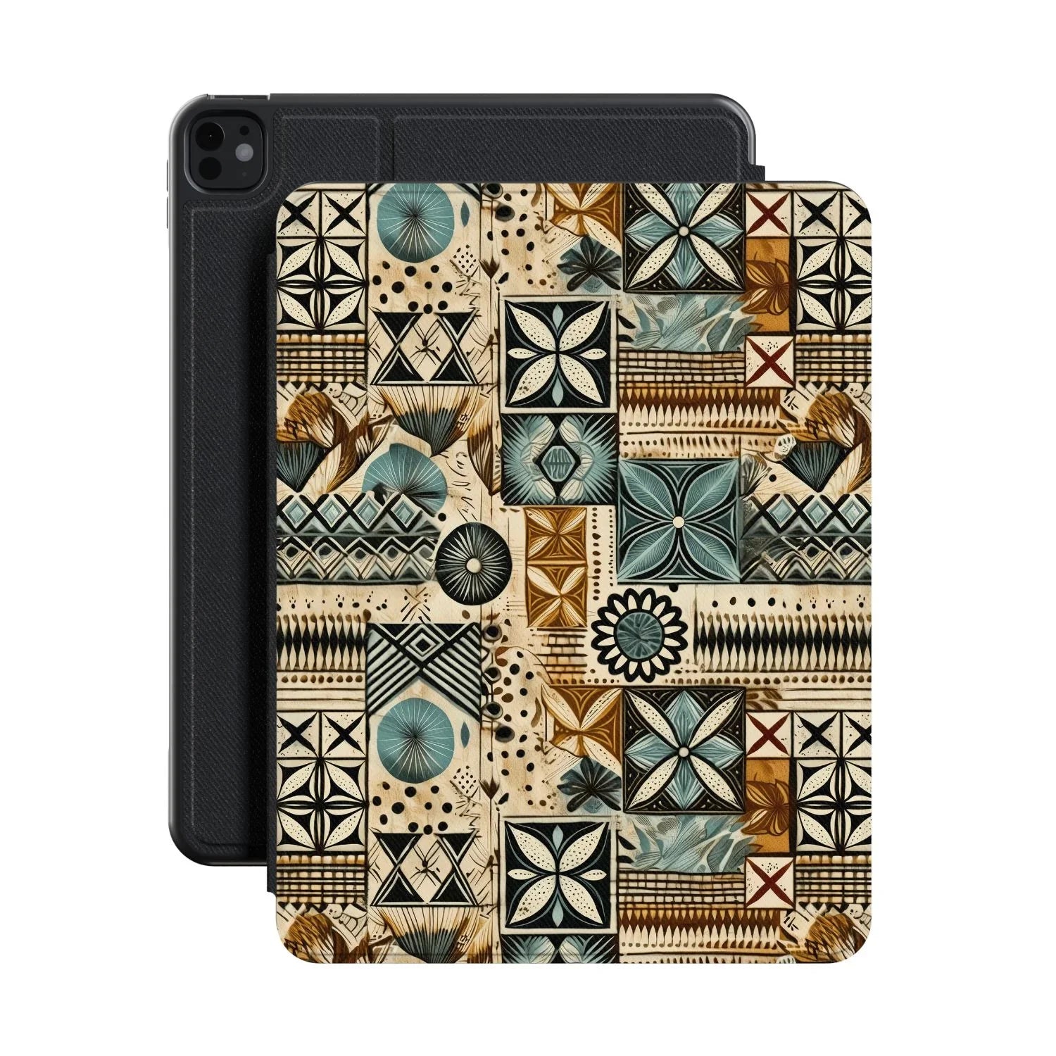 Palm Shadow Tapa Cloth iPad Case - The Global Wanderer
