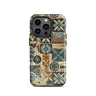 Palm Shadow Tapa Cloth iPhone Case - The Global Wanderer