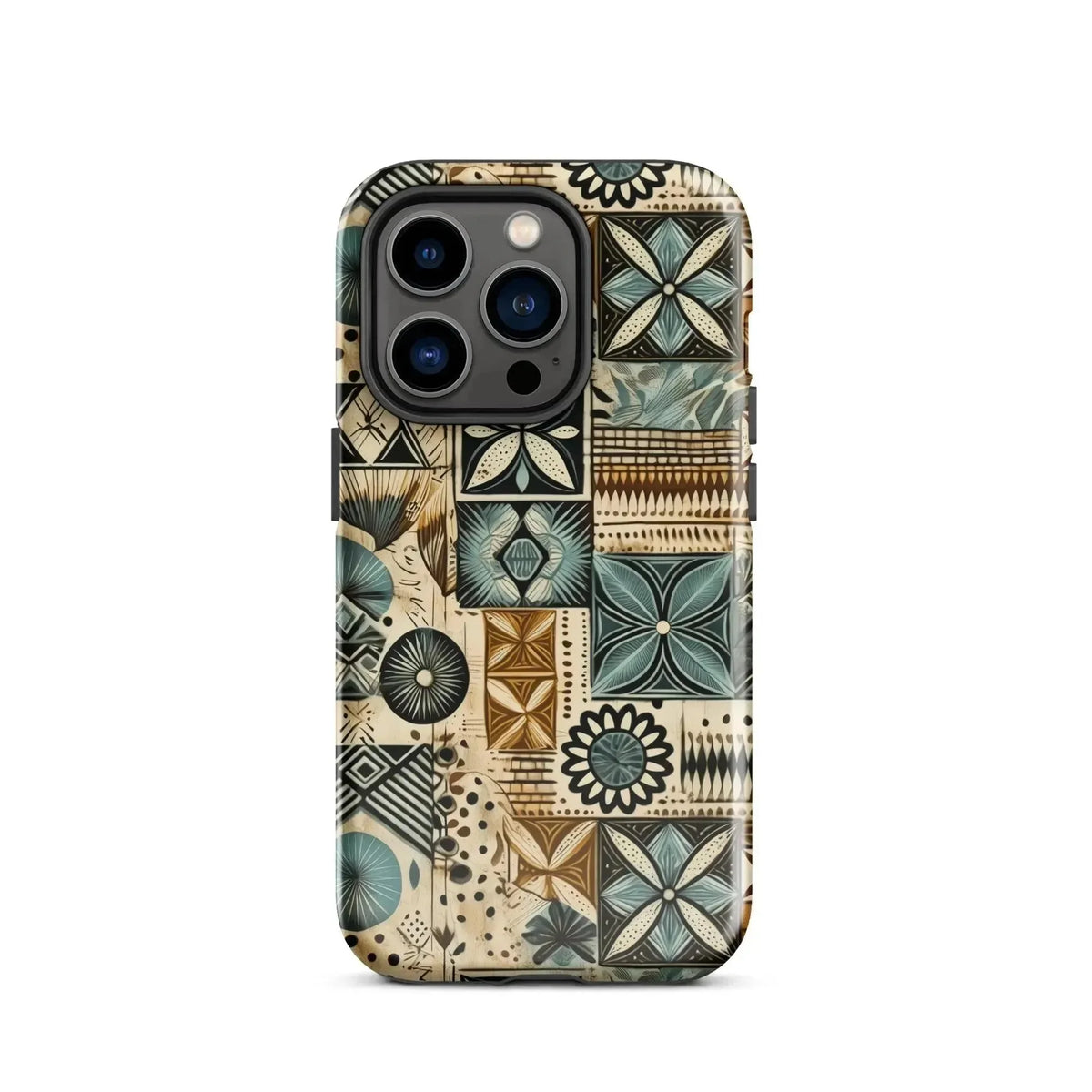 Palm Shadow Tapa Cloth iPhone Case - The Global Wanderer