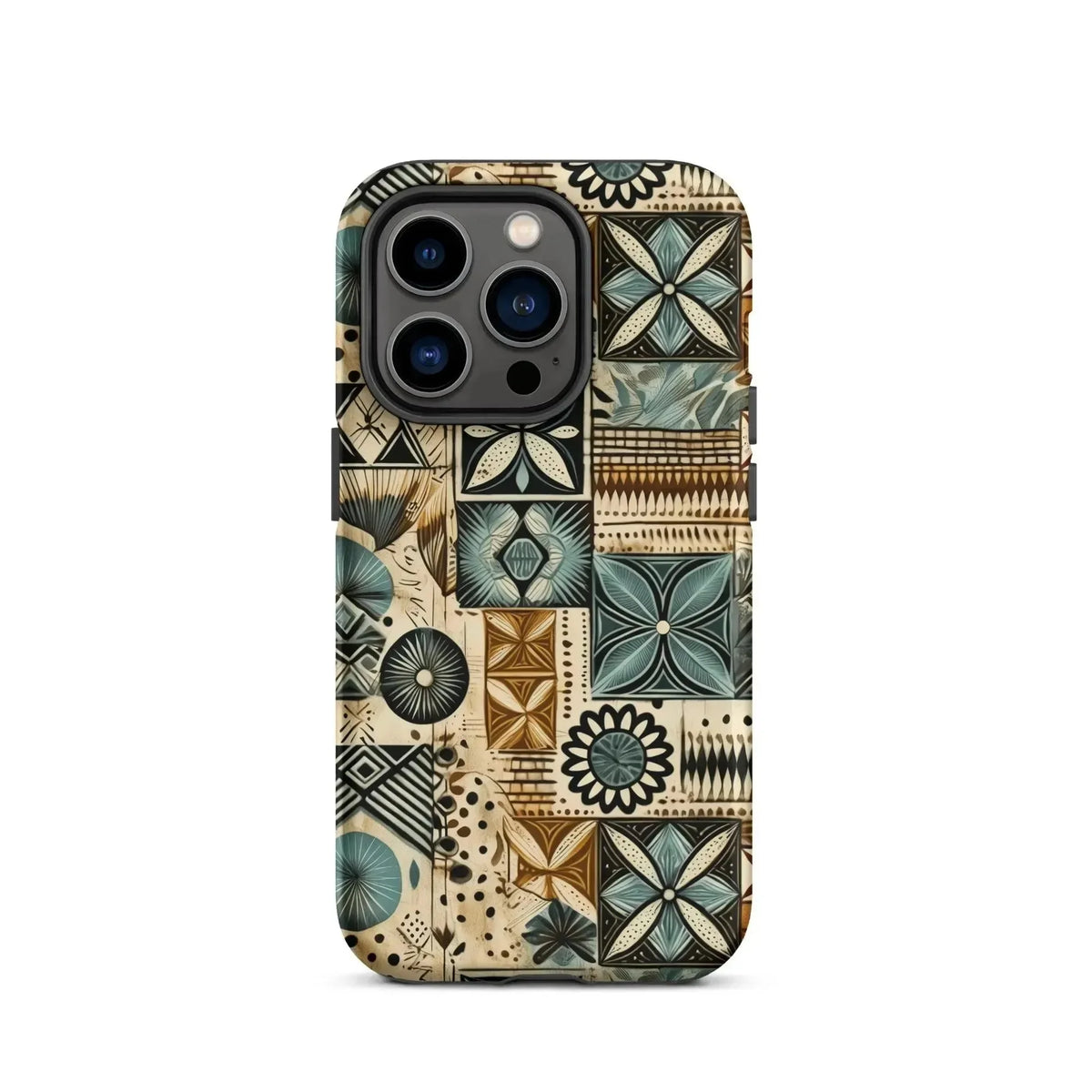 Palm Shadow Tapa Cloth iPhone Case - The Global Wanderer