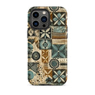 Palm Shadow Tapa Cloth iPhone Case - The Global Wanderer