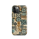 Palm Shadow Tapa Cloth iPhone Case - The Global Wanderer