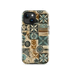 Palm Shadow Tapa Cloth iPhone Case - The Global Wanderer