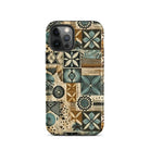 Palm Shadow Tapa Cloth iPhone Case - The Global Wanderer