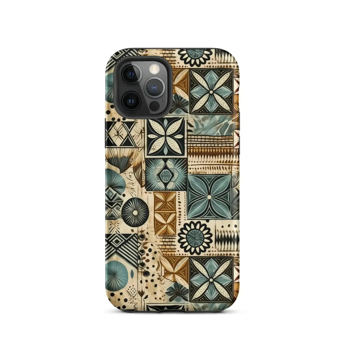 Palm Shadow Tapa Cloth iPhone Case - The Global Wanderer