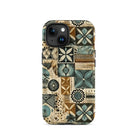 Palm Shadow Tapa Cloth iPhone Case - The Global Wanderer