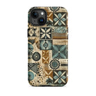 Palm Shadow Tapa Cloth iPhone Case - The Global Wanderer