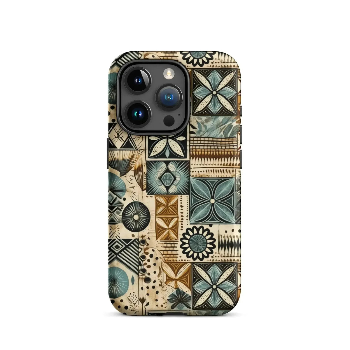Palm Shadow Tapa Cloth iPhone Case - The Global Wanderer