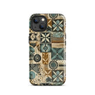Palm Shadow Tapa Cloth iPhone Case - The Global Wanderer