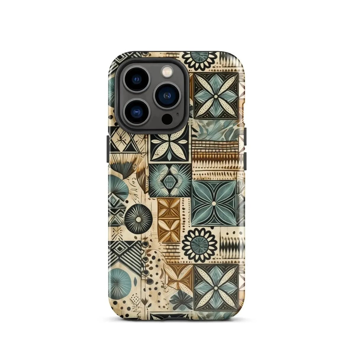 Palm Shadow Tapa Cloth iPhone Case - The Global Wanderer