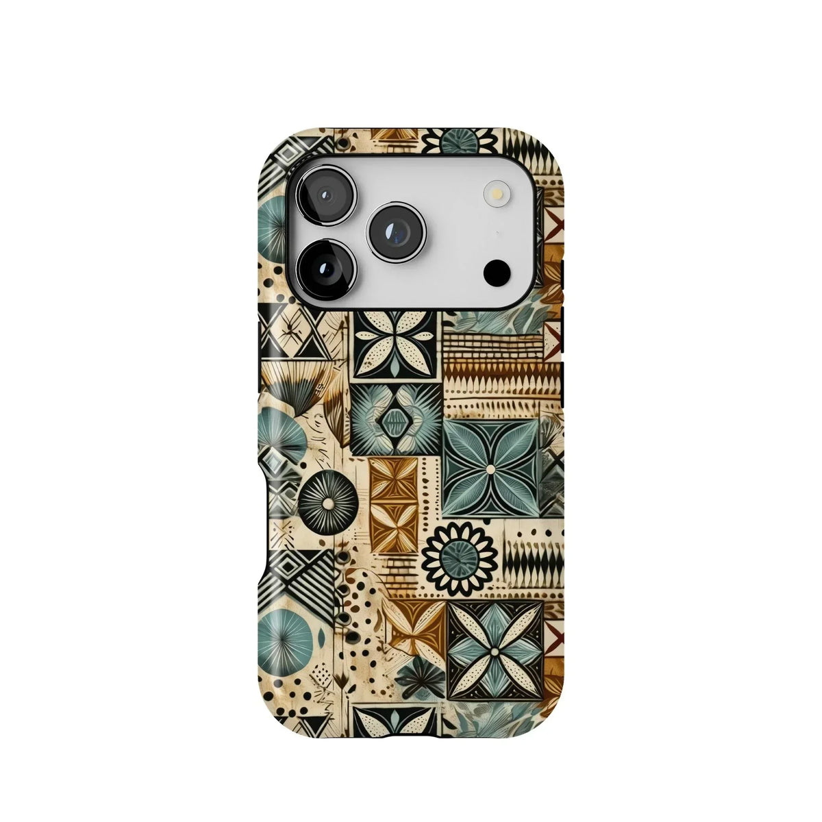 Palm Shadow Tapa Cloth iPhone Case - The Global Wanderer