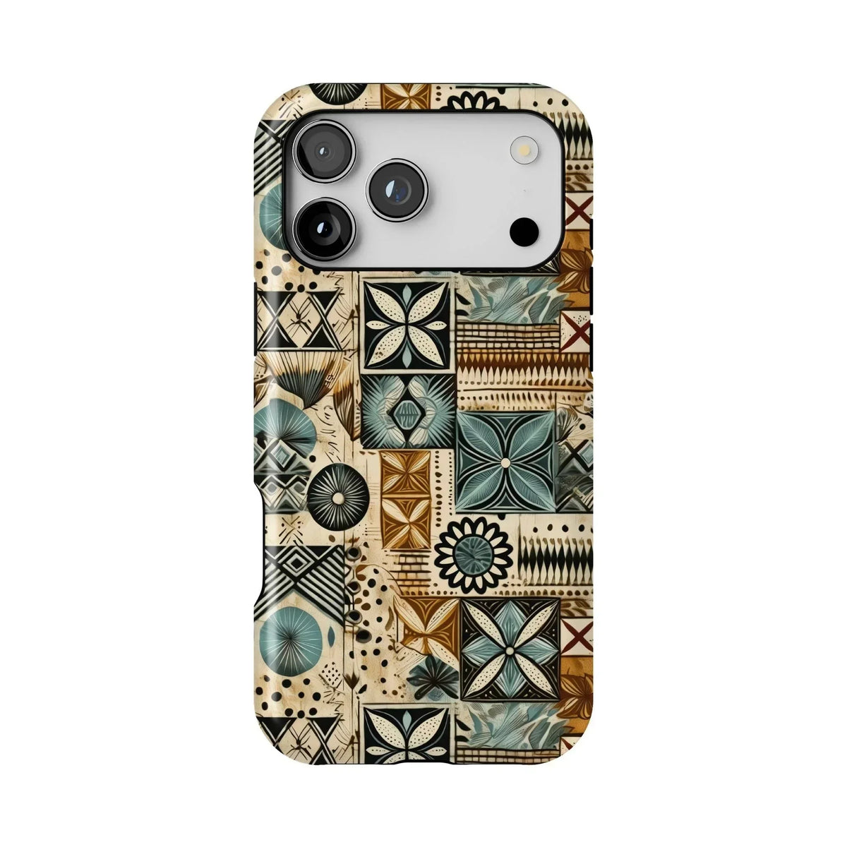 Palm Shadow Tapa Cloth iPhone Case - The Global Wanderer