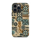 Palm Shadow Tapa Cloth iPhone Case - The Global Wanderer