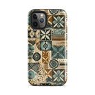 Palm Shadow Tapa Cloth iPhone Case - The Global Wanderer