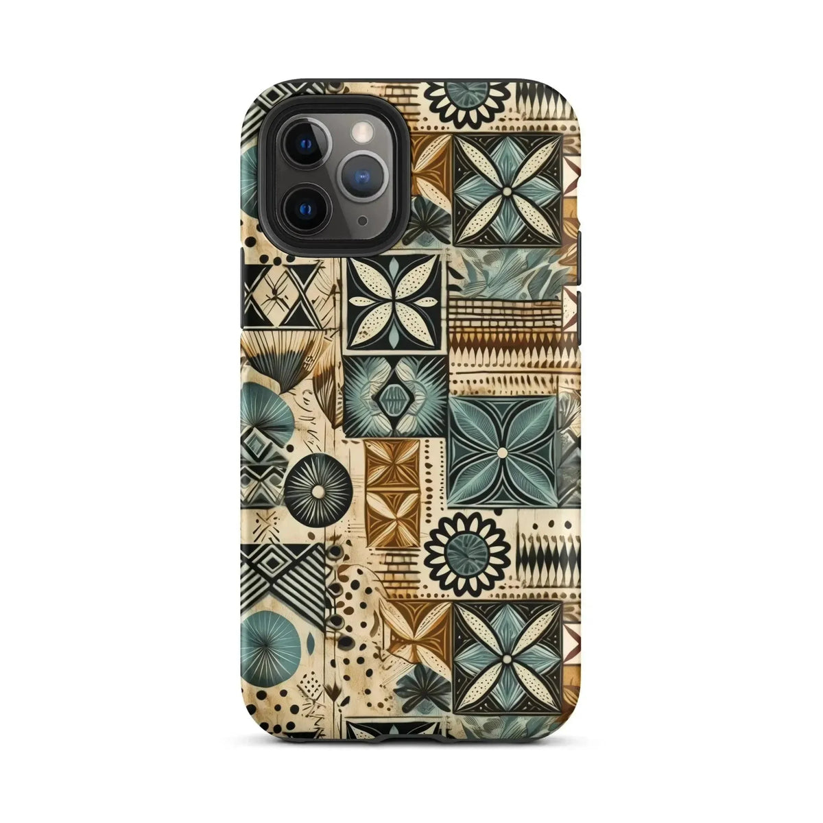 Palm Shadow Tapa Cloth iPhone Case - The Global Wanderer