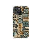 Palm Shadow Tapa Cloth iPhone Case - The Global Wanderer