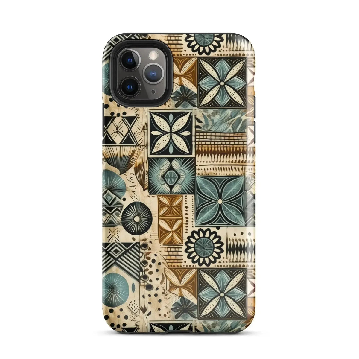 Palm Shadow Tapa Cloth iPhone Case - The Global Wanderer