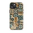 Palm Shadow Tapa Cloth iPhone Case - The Global Wanderer