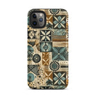 Palm Shadow Tapa Cloth iPhone Case - The Global Wanderer