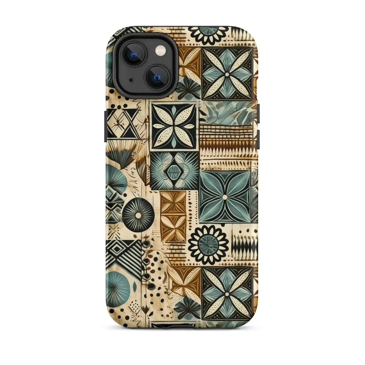Palm Shadow Tapa Cloth iPhone Case - The Global Wanderer