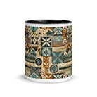 Palm Shadow Tapa Cloth Mug - The Global Wanderer