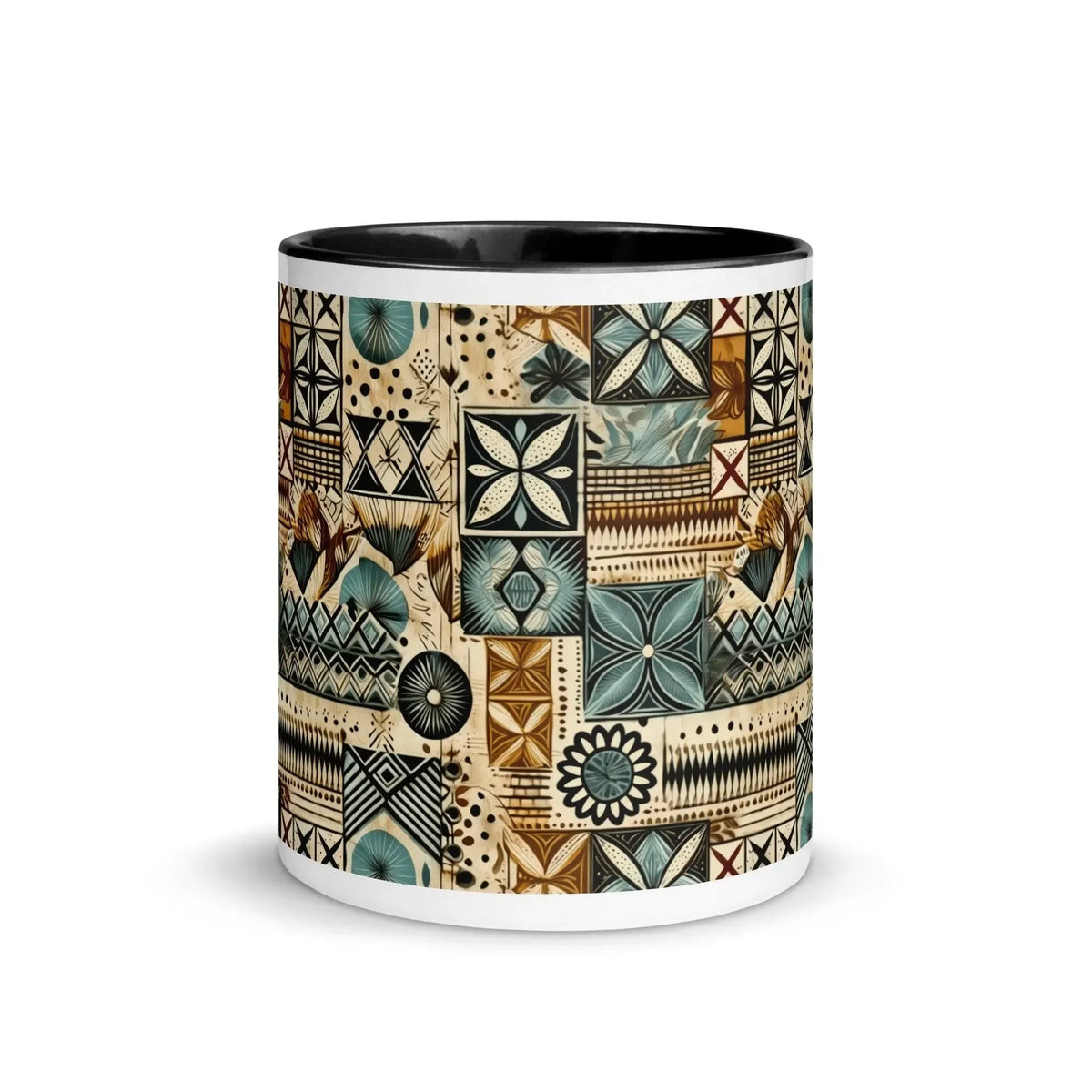 Palm Shadow Tapa Cloth Mug - The Global Wanderer