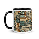 Palm Shadow Tapa Cloth Mug - The Global Wanderer