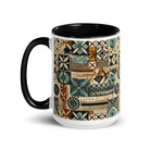 Palm Shadow Tapa Cloth Mug - The Global Wanderer