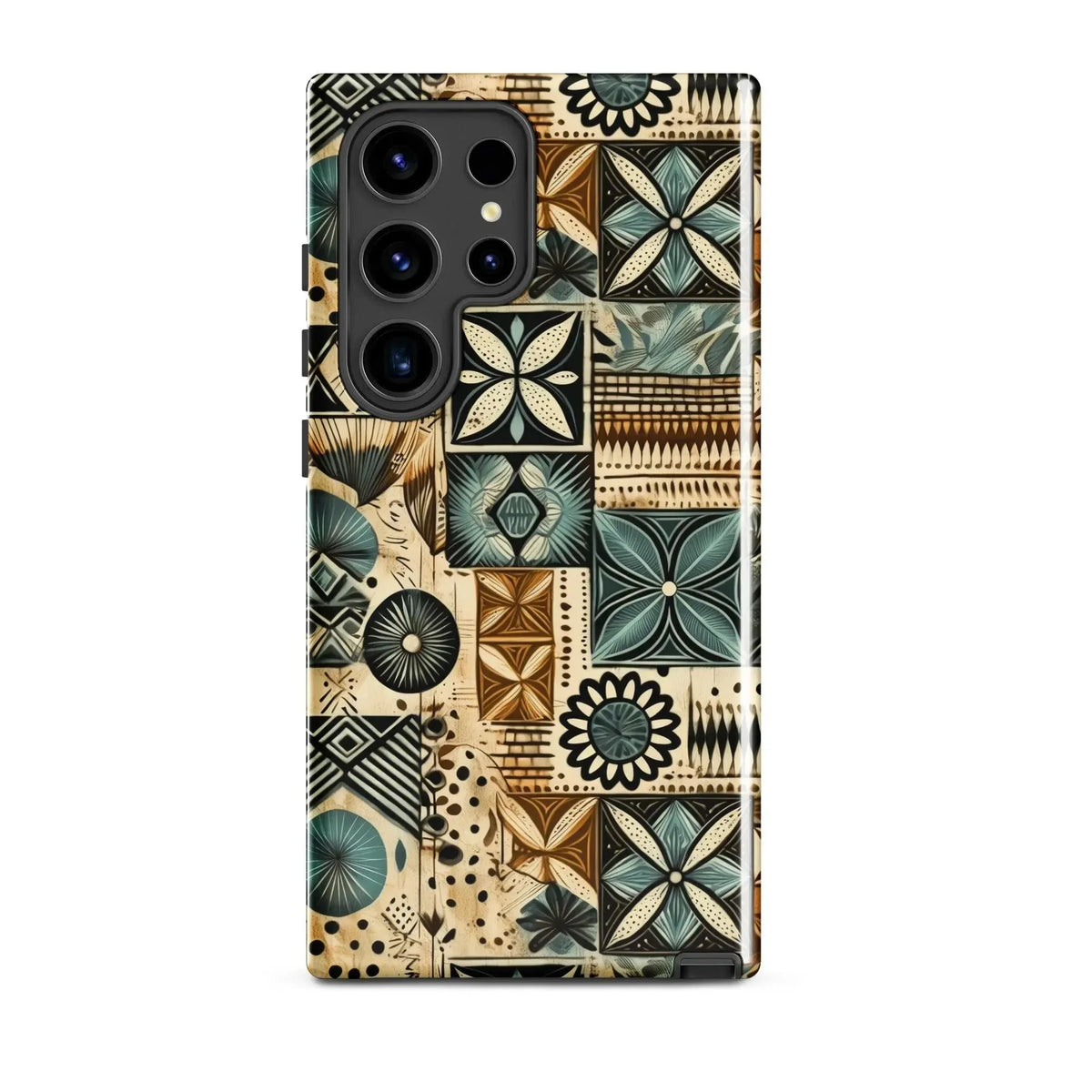 Palm Shadow Tapa Cloth Samsung Case - The Global Wanderer
