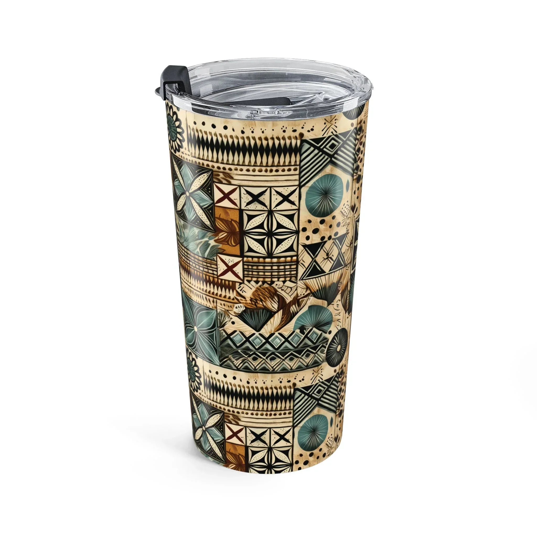 Palm Shadow Tapa Cloth Tumbler - The Global Wanderer