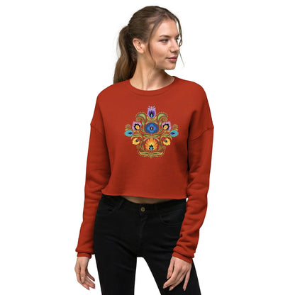 Polish Wycinanki Cropped Sweatshirt - The Global Wanderer