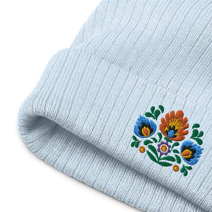 Polish Wycinanki Embroidered Beanie - The Global Wanderer