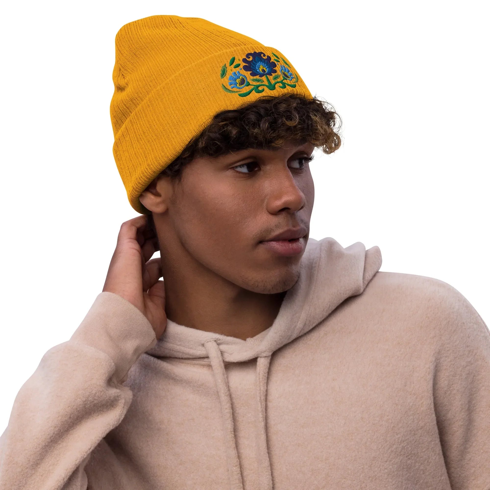 Polish Wycinanki Embroidered Beanie | Globally Inspired