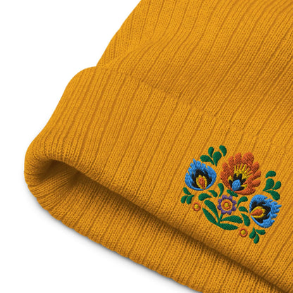 Polish Wycinanki Embroidered Beanie - The Global Wanderer