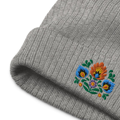 Polish Wycinanki Embroidered Beanie - The Global Wanderer