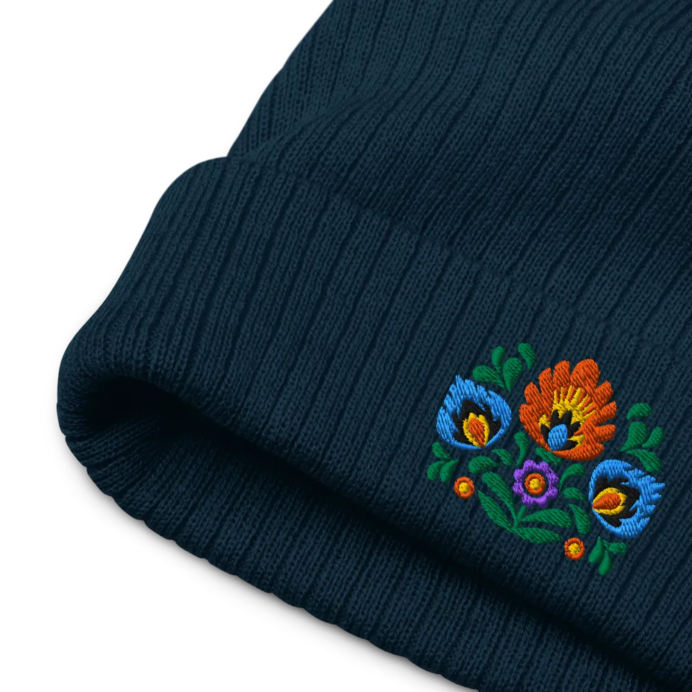 Polish Wycinanki Embroidered Beanie - The Global Wanderer
