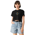 Polish Wycinanki Embroidered Cropped T-Shirt - The Global Wanderer