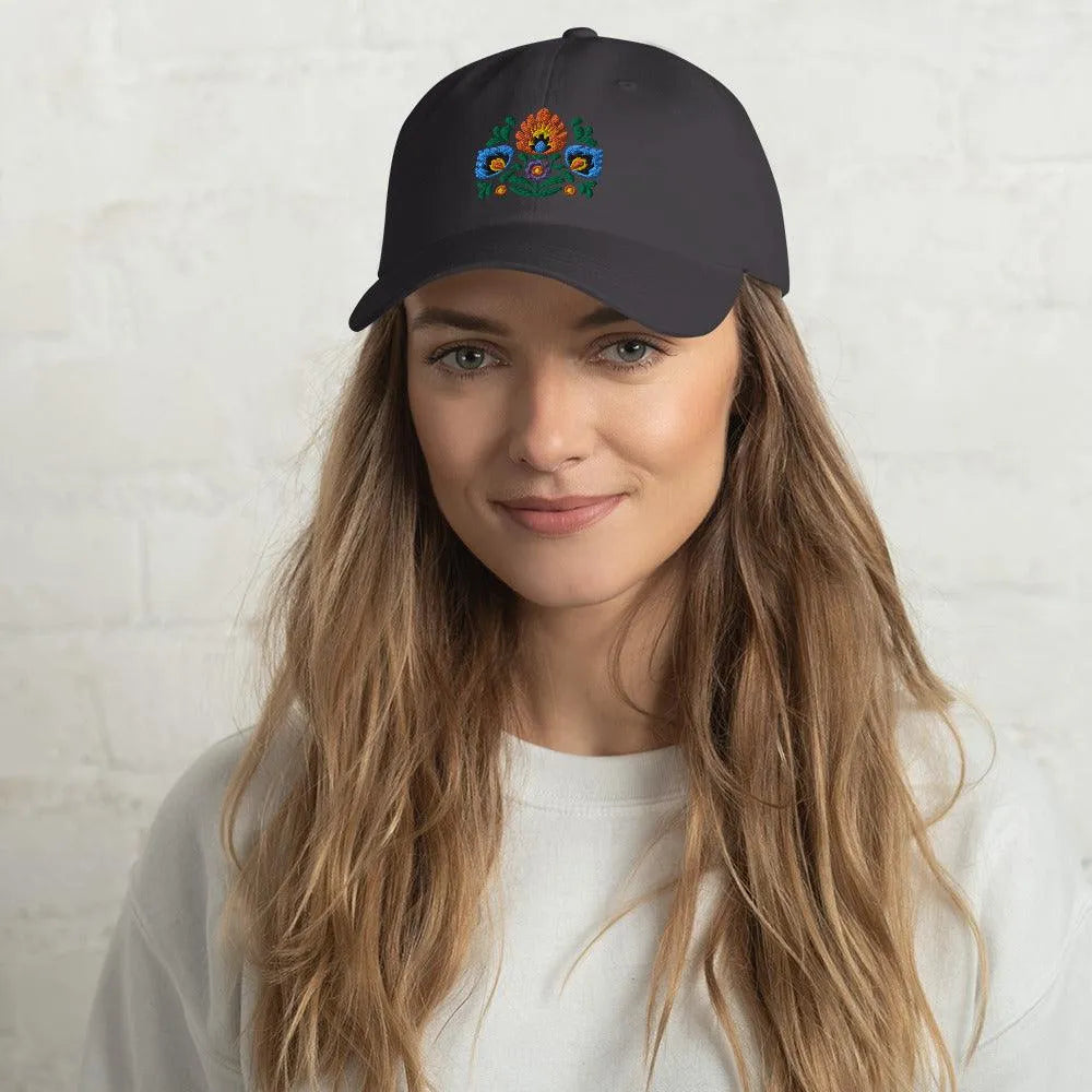 Polish Wycinanki Embroidered Dad Hat - The Global Wanderer